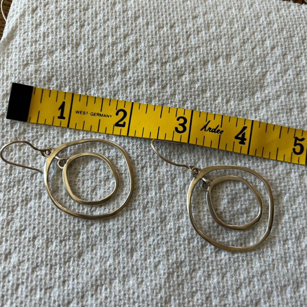 Silpada sterling silver double circle dangle earrings.